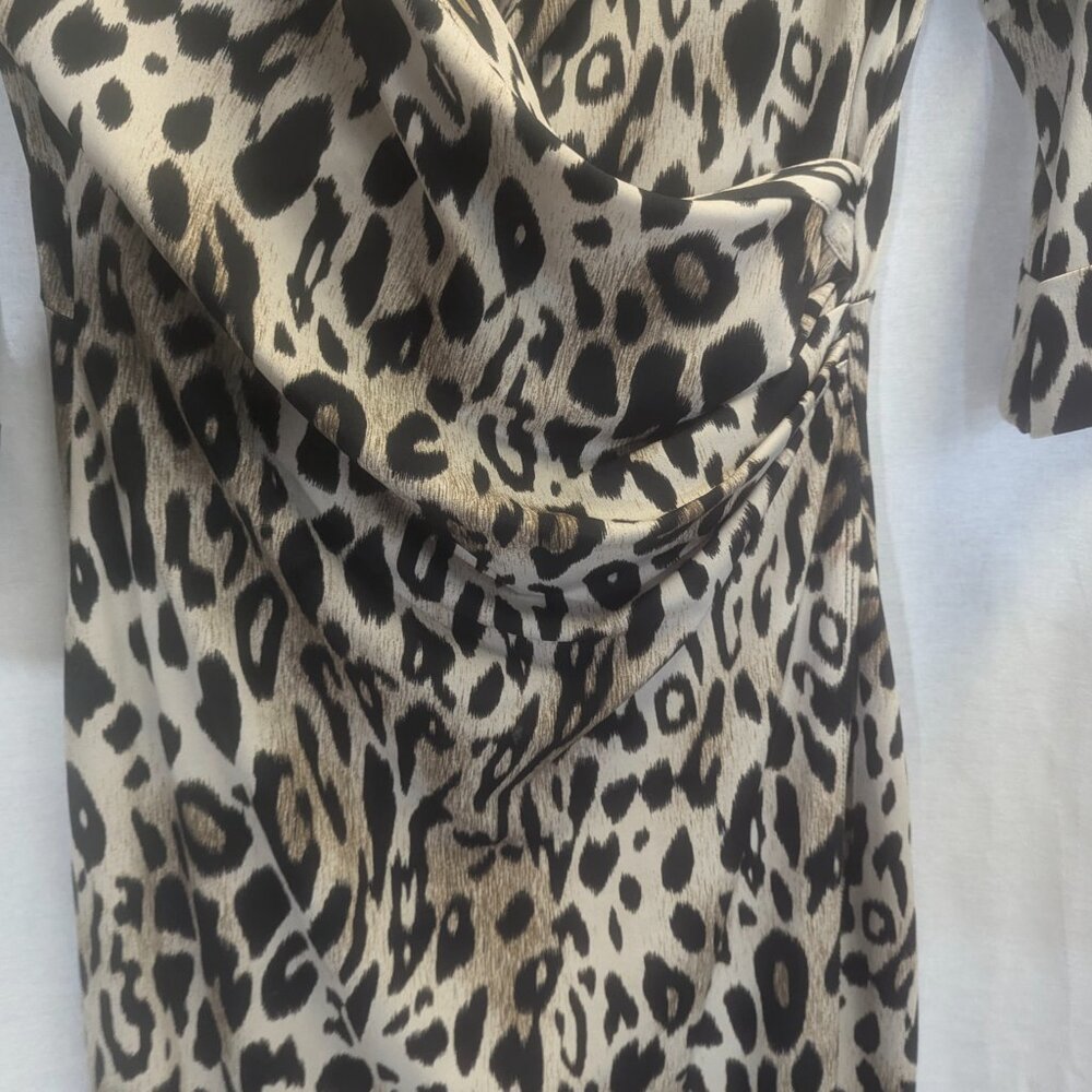 Mesmerize Size Small Leopard Print Wrap Dress - image 2
